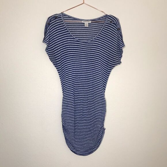 Motherhood maternity blue‎ and white sweater blouse - Picture 1 of 5